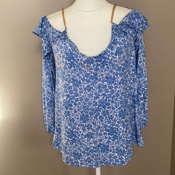 Michael Kors Cold Shoulder Floral Top! - Picture 1 of 12